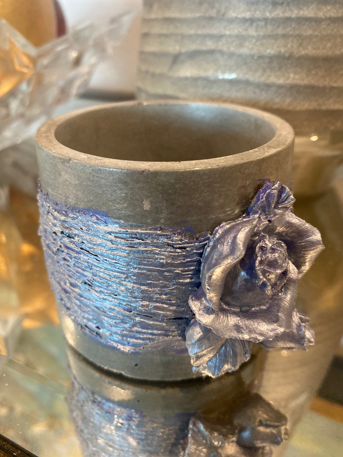 Decorative Jar with Coaster 2.5”Wx 3”H