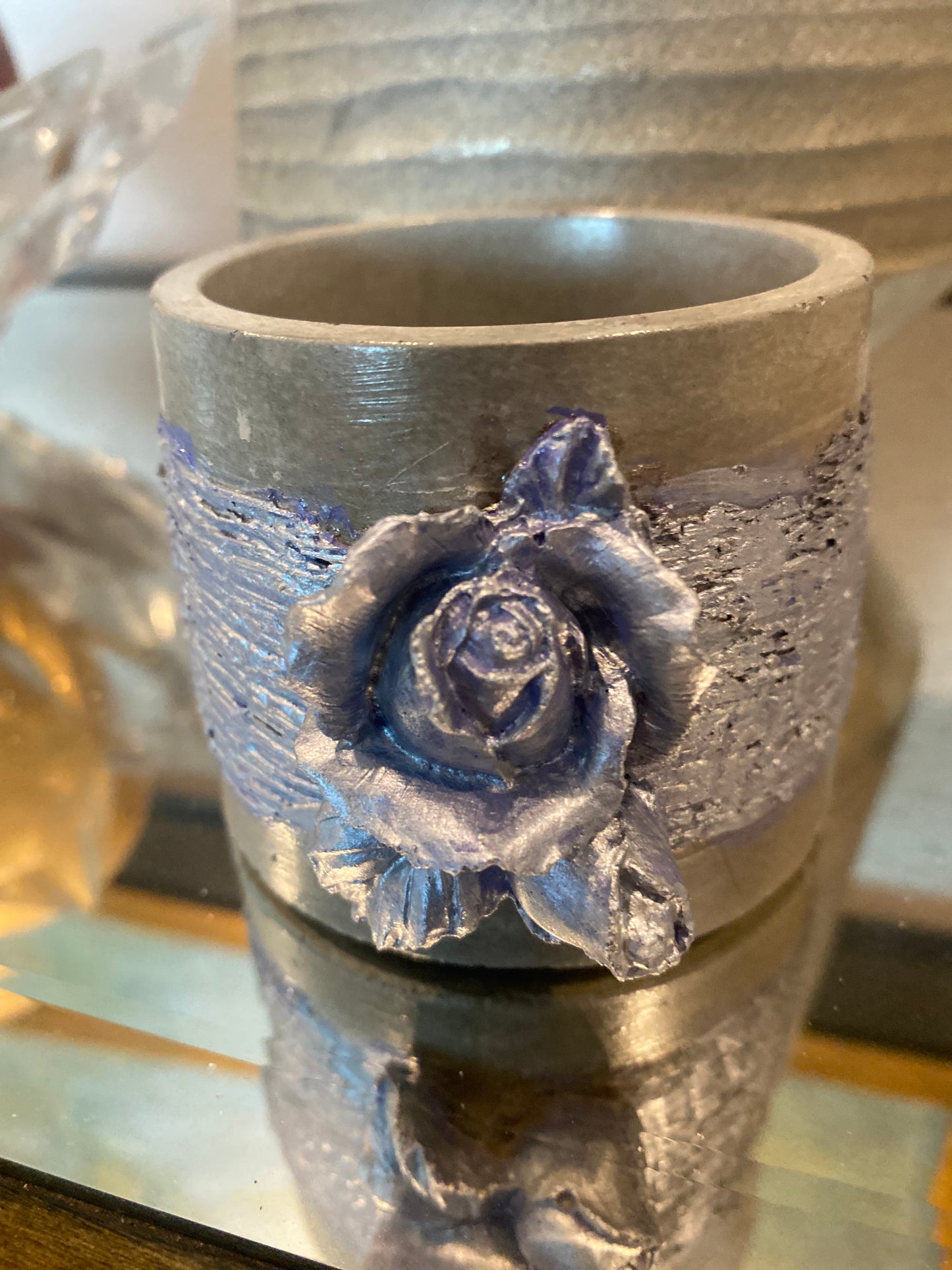 Decorative Jar with Coaster 2.5”Wx 3”H