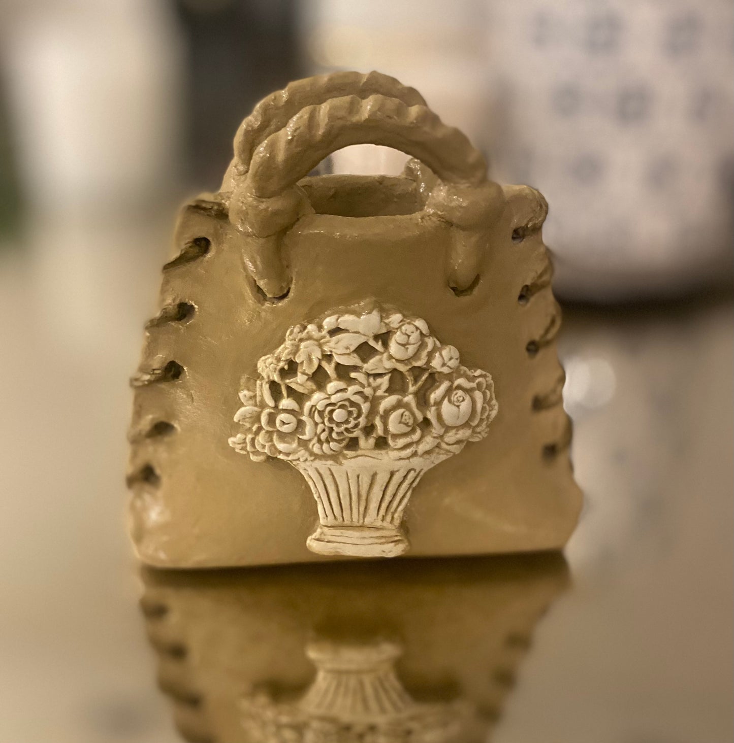 Vintage Bouquet Basket Vase
W4.5”x H5”