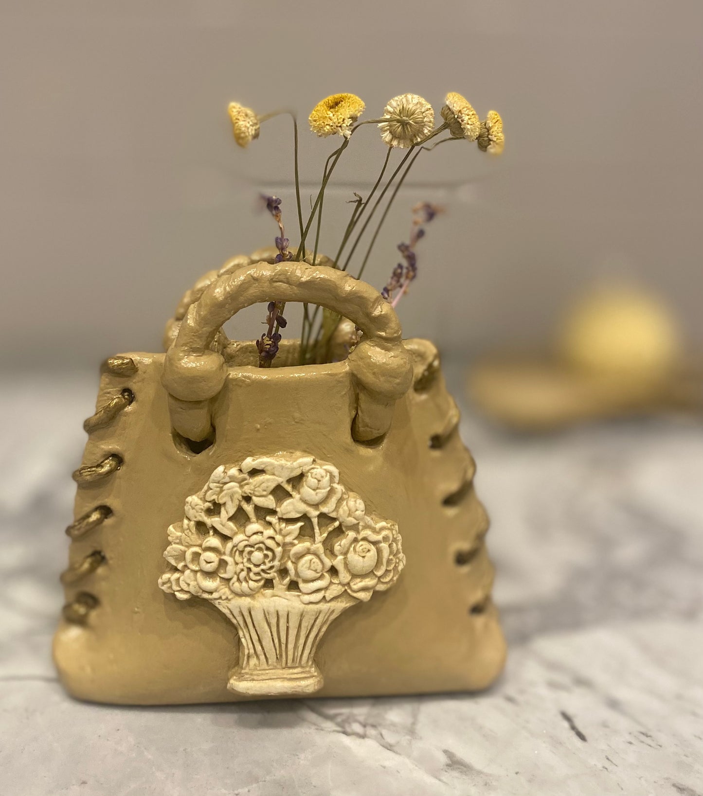 Vintage Bouquet Basket Vase
W4.5”x H5”