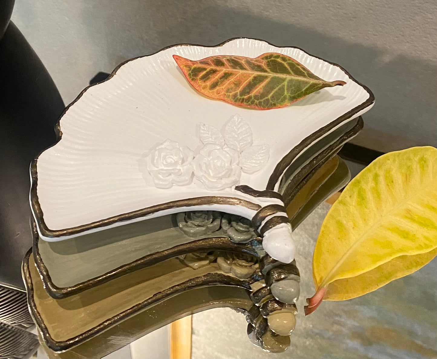 Ginkgo Leaf Tray 5.5” W x 7”L ($15.50 Each)