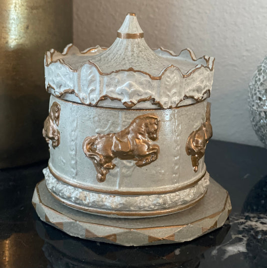 Carousel Container with Coaster  4.5”H x 4”W