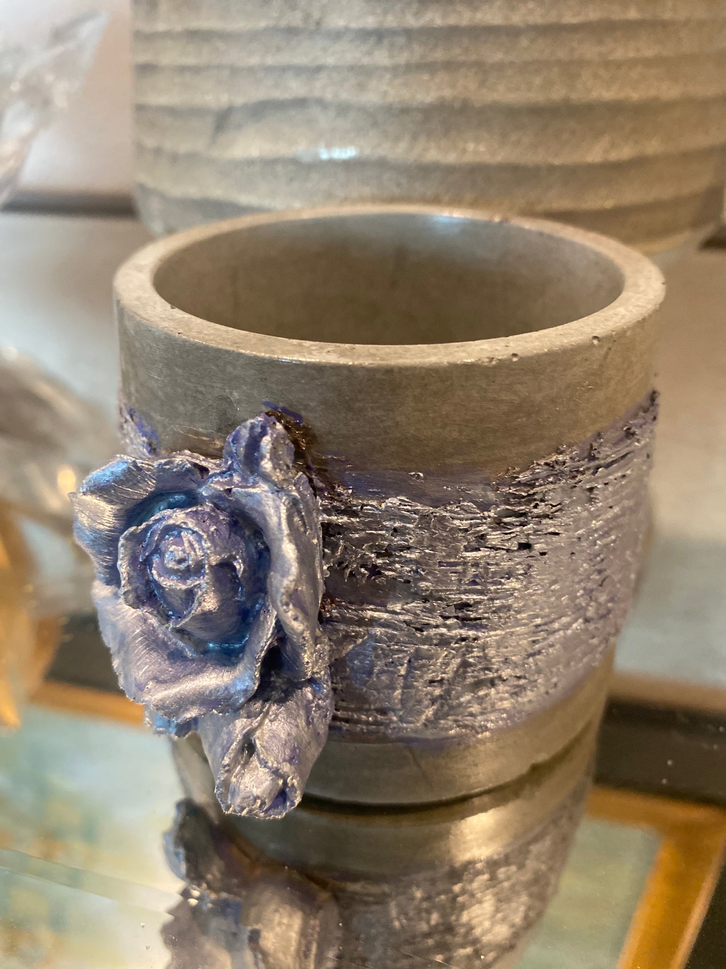 Decorative Jar with Coaster  2.5”Wx 3”H